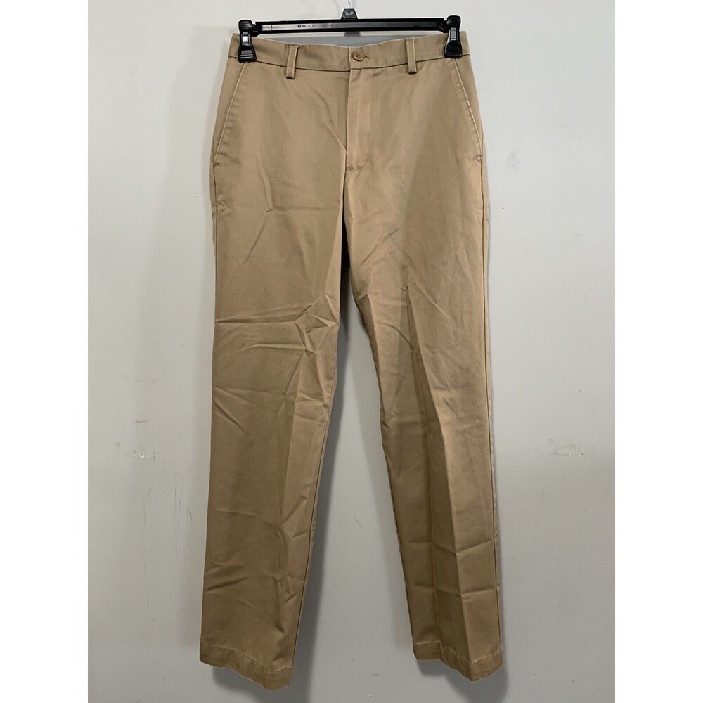 Izod Men 29x32 Khaki Tan Slim Fit American Chino Dress Pants Work Wear Chic